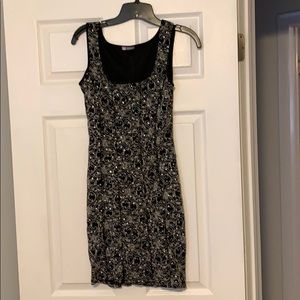 Black rhinestone cocktail dress